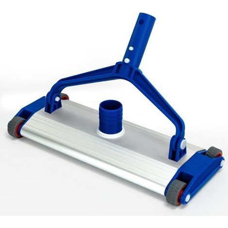 Poolbürste Mit 34 Cm Aluminium-sauganschluss Und 4 Rädern, Robustem 2,2 Kg Pool-saugkopf Für 38 Mm Schlauch, Saugbürste Für Aufstell- Und Einbaupools