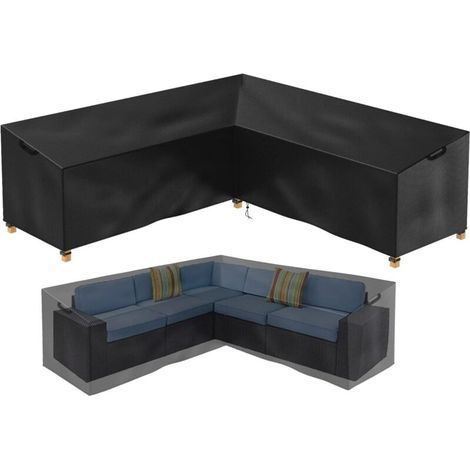 200 X 270 X 82 Cm – Schutzhaus Für Gartenmöbel In L-form – Undurchlässig – Rundherum – Für Canapé-winkel – Für Den Salon