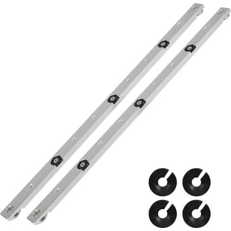 2 X Gleitschiene Für T-nut-schiene, 9,5 X 19 X 450 Mm, Aluminium-gehrungsschneider-führungsschiene Für Tischkreissäge, Tischbohrmaschine, Bandsäge, Holzbearbeitung