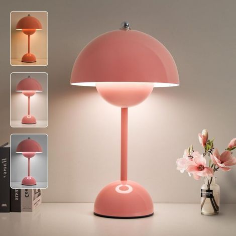 Choyclit – Wiederaufladbare Led-schreibtischlampe In Pilzform – 3 Dimmbare Farben – Elegantes Design – Augenschutz – 295 X 160 Mm
