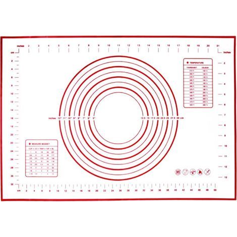 Rote Silikon-backmatte 60x40 Cm - Antihaft- Und Rutschfest Für Brotteig Und Gebäck