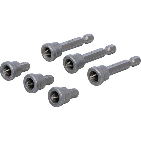 50406 Bit-set Mit Tiefenanschlag Für Gipskartonplatten, 6,3 Mm (1/4") Innensechskant, Ph2 Kreuzschlitz, 6-teilig