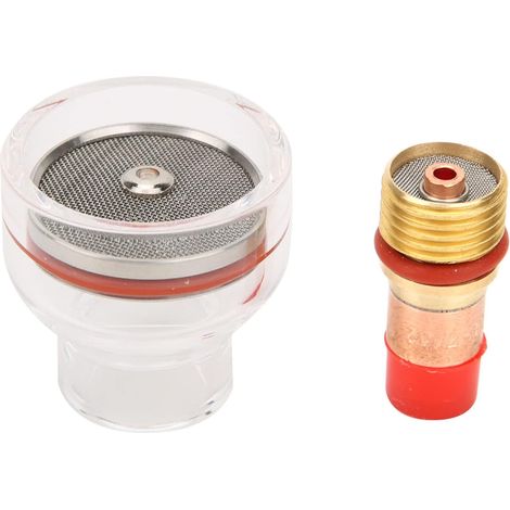 2,4-mm-glas-gaslinsen-spannzangenbecher-brennerzubehörset, Kompatibel Mit 17/18/26-argon-schweißbrennern