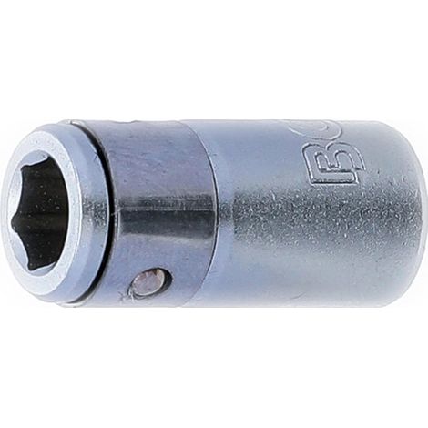 Adapter 8213 Mit Kugelhaltebolzen, 6,3 Mm (1/4") Innensechskant, 6,3 Mm (1/4") Innensechskant, 6,3 Mm (1/4") Steckschlüssel – Chrom-vanadium-stahl – Mattchrom