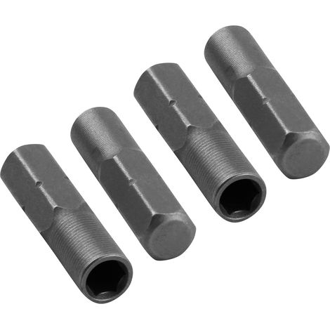 Set Mit 4 Bit-adaptern 6,35 Auf 4 Mm (1/4"), Magnetischer Adapter, Vernickelter Sechskant-schraubendreheradapter Für Mikro-schraubendreherbits, Werkzeugzubehör