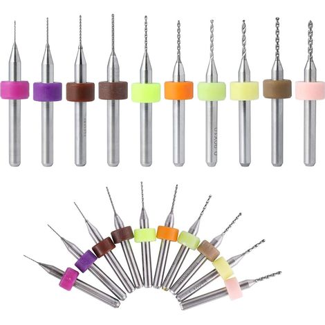 20-teiliges Set Aus 0,3–1,2 Mm Wolframkarbid-mikrobohrern Für Leiterplatten (pcb) – Mini-spiralbohrer Für Gravur, Metallurgie, Schmuck Und Cnc-gravur