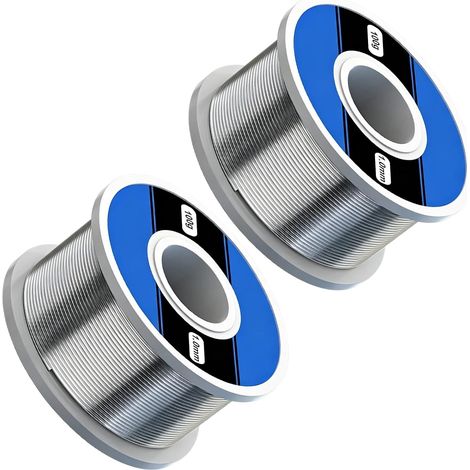 Packung Mit 2 X 1 Mm X 100 G Lötdrähten Mit Integriertem Kolophoniumflussmittel, Elektronischer Lötdraht Für Leiterplatten, Gedruckte Schaltungen, Kabelreparaturen, Mikrolöten, Heimwerkerprojekte Und