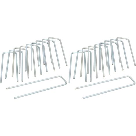 Silberne, Verzinkte Metallklammer 14 X 4 Cm (2er-pack)