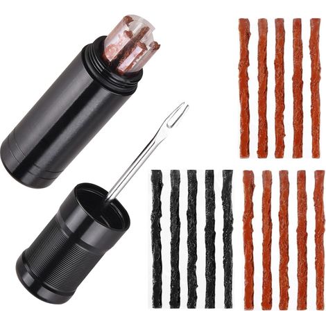 Tubeless-fahrradreifen-reparaturset Mit 1 Gabelreibahle Und 15 Tubeless-klebestreifen. Tubeless-rennrad-reparaturset.