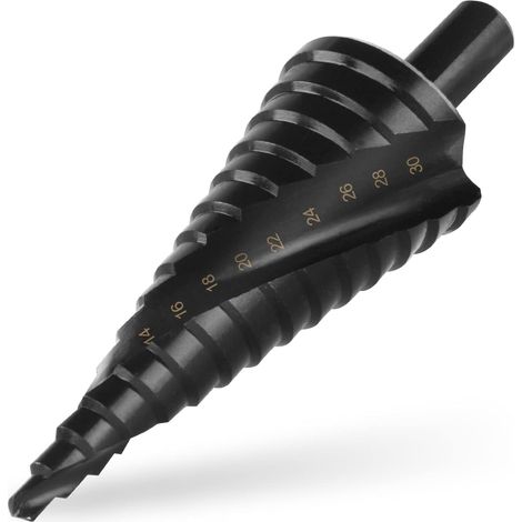 4–32 Mm Hss-stufenbohrer Für Metall, Konischer Dreikantbohrer Mit Dreieckigem Schaft Für Schraubendreher In Stahl, Holz, Messing, Aluminium, Pvc Und Kunststoff
