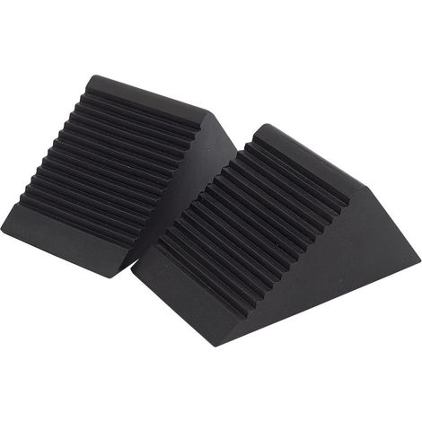54500 Radkeile Aus Gummi, 2er-set, 125 X 60 X 78 Mm, Blau