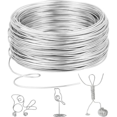2 Mm X 10 M Aluminium-basteldraht, Flexibler Silberner Aluminiumdraht, Aluminiumdraht Für Bastelarbeiten Und Schmuckherstellung