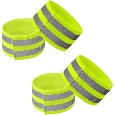 4-teiliges Set Reflektierender Sicherheitsarmbänder, Verstellbares Reflektierendes Armband Und Elastisches Reflektierendes Sicherheitsband Für Joggen, Radfahren Und Wandern Im Freien.
