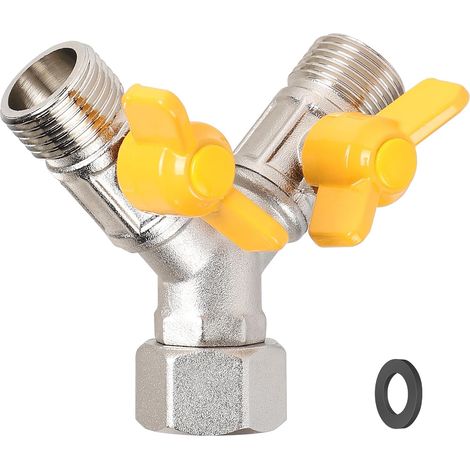 3-wege-ventil Y-verbinder, 3-wege-wc-armatur, 1/2"-duschkopf Mit 1 Gummidichtung Für Bad Und Küche