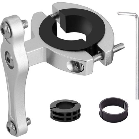 Mountainbike-flaschenhalteradapter, Aluminiumlegierung, Einfache Montage, Doppelseitige, Verriegelbare Fahrradhalterung Für Lenker/sattelstütze, Silber