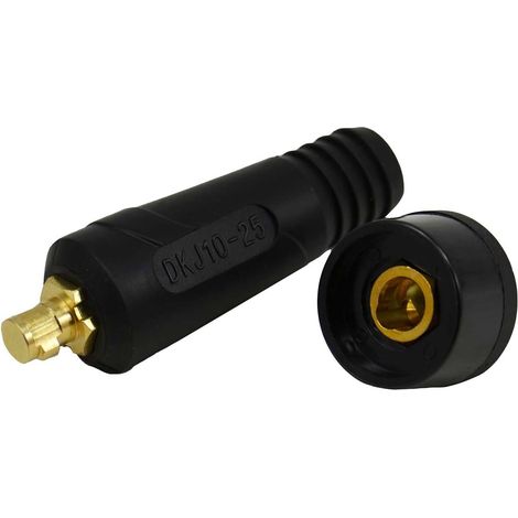 Wig-schweißbrennerkabel Mit Stecker Und Buchse Für Dkj10-25 & Dkz10-25 200a Schweißanschluss, Dinse-schnellkupplung, Schwarz, 2 Stück