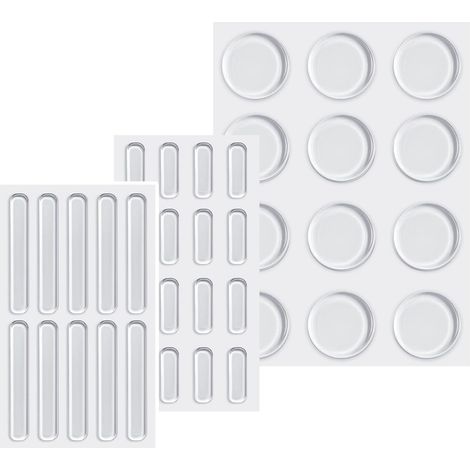 Transparente Schutzpads, 38 Stück Gummipuffer, Möbelmatten, Geräuschdämpfungspads, Transparent Für Schranktüren, Küche, Bad, Büro