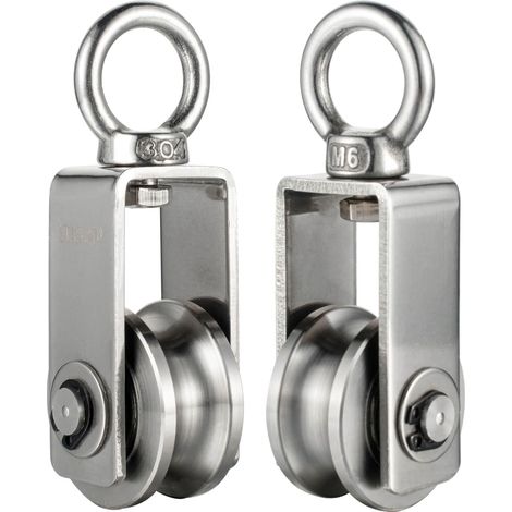 2 Umlenkrollen Aus Stahlseil Mit 2 Kugellagern, Fitnessrollen Aus Edelstahl 304 Für Stahlseile/drähte