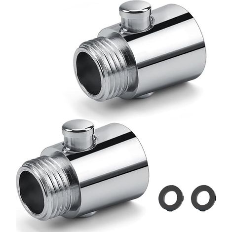 2 Duschköpfe Mit G1/2"-stecker, Wassersparender Duschstopp, Einfache Installation, Ein-knopf-bedienung, Geeignet Für Küche Und Dusche