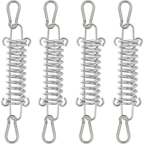 4-teilige Spannfeder Mit Doppelhaken, Spannfeder Für Sonnensegel Mit 8 Karabinerhaken Für Planen, Zelte, Metallzäune, Sonnensegel, Markisen
