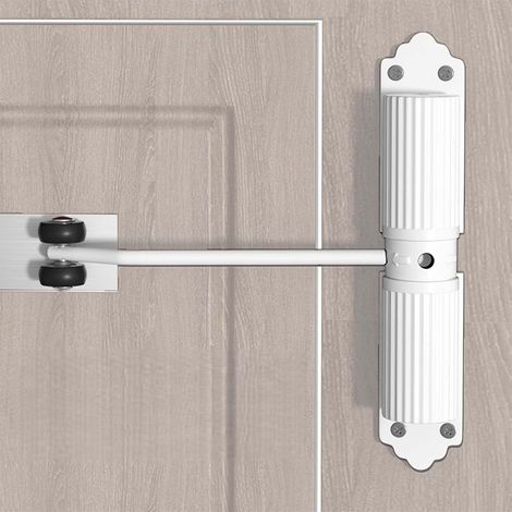 Automatischer Türschließer Treabear Für Den Innenbereich, Weiß, Bohrfreie Montage, Geeignet Für Eingangstüren