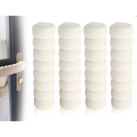 4er-set Türgriffstopper Aus Schaumstoff – Zum Schutz Von Schlafzimmertüren, Wänden Und Möbeln – Weiß