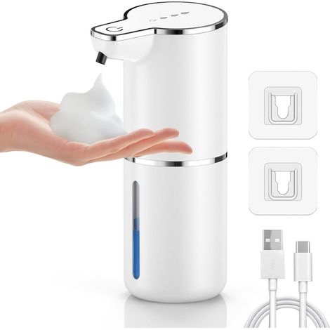 Automatischer Schaumseifenspender, Wandseifenspender Mit Infrarot-bewegungssensor, Usb-aufladbar, 4 Einstellbare Stufen, Seifenspender Für Bad Und Küche