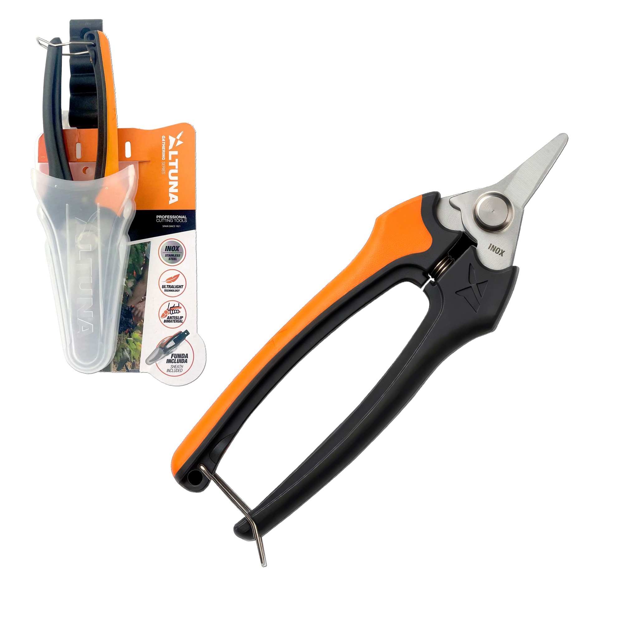 Unisex-weinbauerschere Aus Rostfreiem Stahl 18 Cm Mit Gekrümmtem Messer