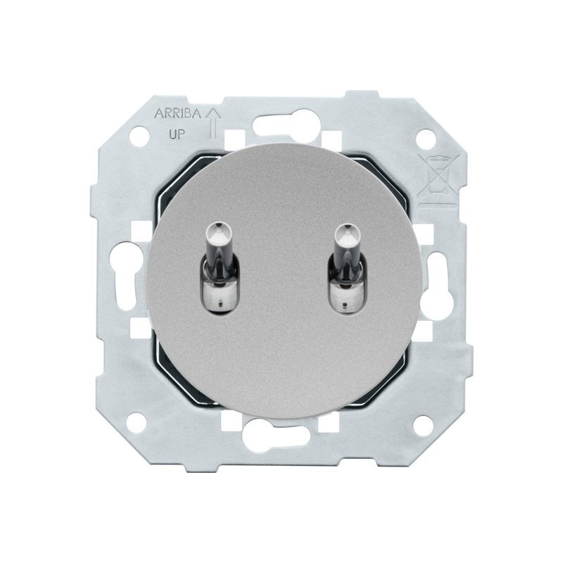 Fontini – Interrupteur Va Et Vient Alu – Manette Chrome – Installation Encastrée – Indice De Protection Ip20 – Fixation Par Clip