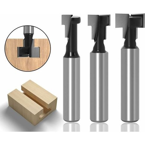 T-nutfräser Für Oberfräse, 8 Mm (5/16") Schaft, Yg6 Hartmetallklinge, Holzbearbeitungswerkzeug Für Mdf, Zum Herstellen Von Nuten Und Schlüssellöchern