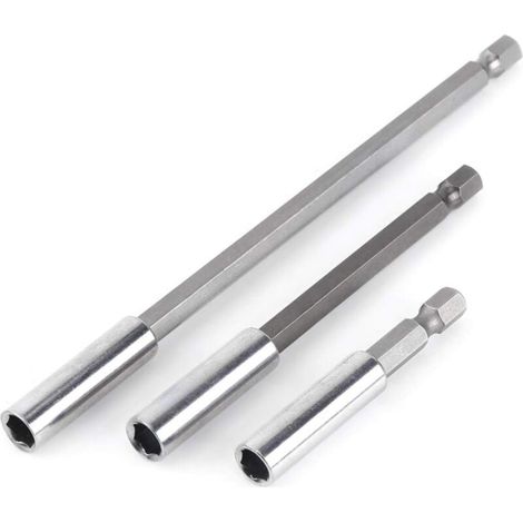 Set Mit 3 1/4"-schraubendreher-bithaltern – 6/10/15 Cm Verlängerungshalter Aus Kohlenstoff- Und Chrom-vanadium-stahl Für Elektrische Und Tragbare Schraubendreher