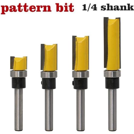 Fräserset Mit 1/2" Durchmesser, 1/4" Schaft, Gehärteter Stahl, Ptfe-beschichtet, Zum Fräsen, Lagern, Bündigfräsen, Holz, Sperrholz, Mdf, Acryl-fräser