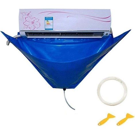 Reinigungsabdeckung Für Klimaanlagen – Wasserdichtes Reinigungsset Mit Tasche Und Ablaufschlauch Für 1,5-p-wandklimaanlagen, Doppelseitiger Spritzschutz Aus Oxford-gewebe