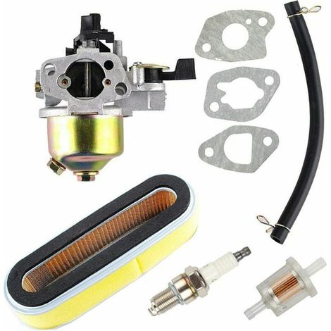 Vergaser-reparatursatz Kompatibel Mit Honda Gxv120, Gxv140, Gxv160 Motoren Hr194, Hr195, Hr214, Hra214, Hr215, Hr216, Hrc216 + Luftfilter 17210-ze6-003, Zündkerze
