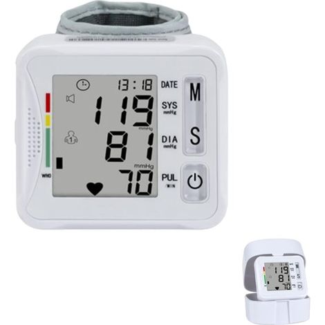 Elektronisches Blutdruckmessgerät Für Das Handgelenk, Automatische Digitale Anzeige, 2 X 99 Speicherplätze Für 2 Benutzer, Lcd-display, Mit Tragetasche, Für Den Heimgebrauch, Erwachsene