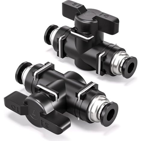Zwei Pneumatische Kugelhähne (12 Mm), Ein Buc-handventil, Ein Luftleitungsventil Und Eine Schnellkupplung.