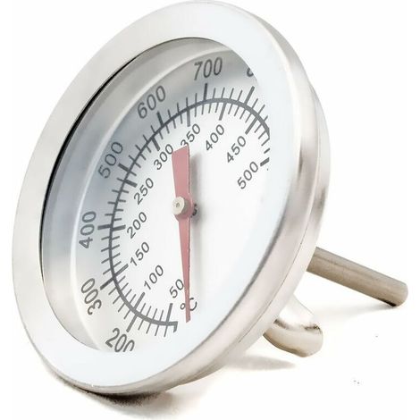 Analoges Kochthermometer Für Grill, Backofen Und Smoker, 10–500 °c, 3,8 Cm Sonde, Ø 8 Mm Bohrung