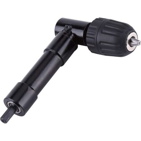 90°-winkelbohrfutter Mit Selbstspannfunktion, Bohreradapter, Winkelaufsatz Für Bohrmaschinen, 8-mm-sechskantschaft, Bohrleistung 0,8–10 Mm, Max. Drehmoment 25 Nm, Drehzahl 1500 U/min, Kohlenstoffstahl