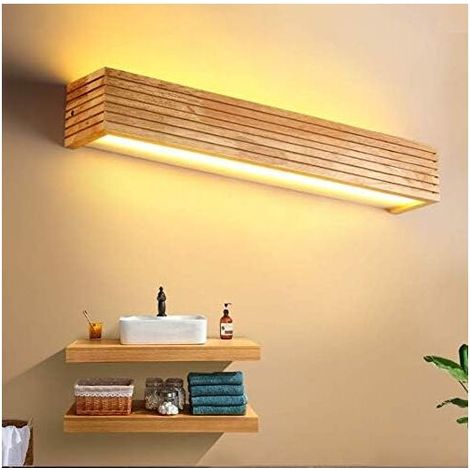 35 Cm Große, 8 W Starke, Warmweiße Led-wandleuchte Aus Holz Für Wohnzimmer, Schlafzimmer, Büro