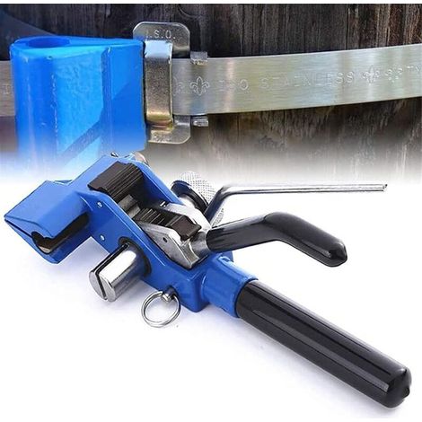 Spannvorrichtung Für Edelstahlbänder, Manuelles Werkzeug Für 4–20 Mm Dicke Bänder (0,25–0,76 Mm Dick), Zum Befestigen Und Schneiden Von Kabeln Und Rohren Im Bauwesen, Spannkraft 400 N