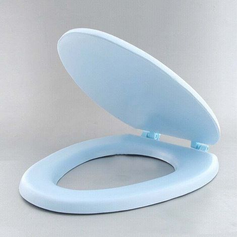 Wc-sitz Aus Weichem Eva-schaum, Automatische Absenkfunktion, Schnelle Entnahme Von Oben, Kompatibel Mit Standard-o-förmigen Toiletten (l 410-430 Mm X 340 Mm)