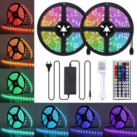 Rgb 5050 Ip65 10m 300 Leds Wasserdichter Led-streifen Dc 12v 34w Mit Infrarot-fernbedienung Für Die Innen- Und Außendekoration