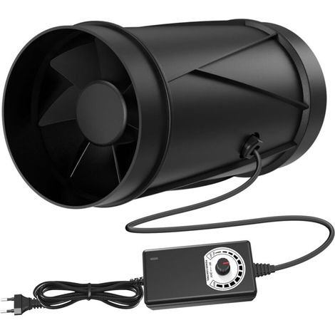 100-mm-abluftventilator, 7 W, 221 M³/h, Belüftungsventilator Mit Drehzahlregler, Luftentfeuchter Für Keller, Garagen Und Growzelte, 4500 U/min