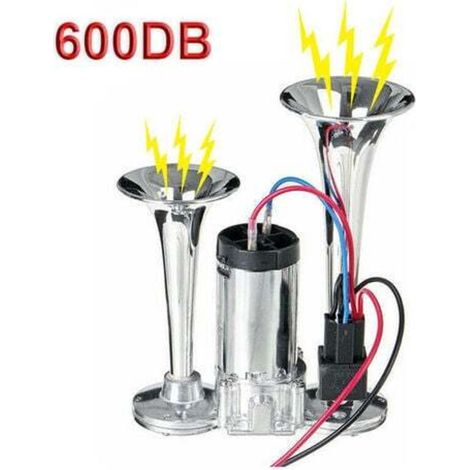 12v Doppelhorn-elektroautohupe, 600db, Superlaut, Verchromt, Verzinkt, Für Pkw, Suv, Lkw, Wohnmobil, Boot