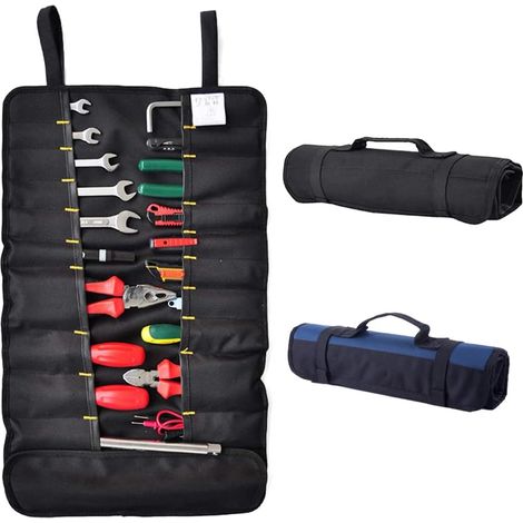 Werkzeugloser Verstellbarer Schraubenschlüssel, Schraubendreher, Zange, Rollfächer, Organizer, Aufrollbare Canvas-tasche Für Herren