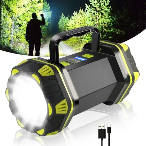 Leistungsstarke 1500-lm-taschenlampe, Wiederaufladbare 4800-mah-led-campinglaterne, Wasserdichter Scheinwerfer (ip65), 8 Leuchtmodi, Multifunktionale Zeltleuchte Mit Usb-kabel, Stirnlampe Aus Abs-gumm