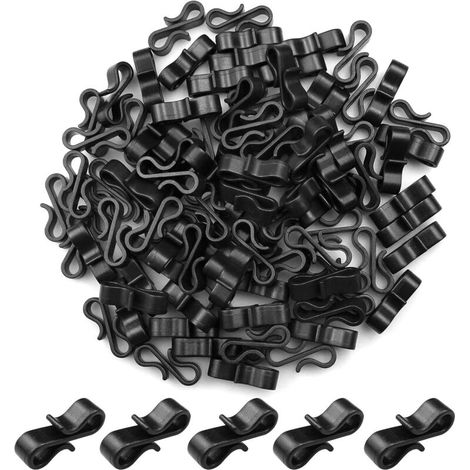 Kunststoff-dachrinnenhaken, 100er-packung, S-förmige Clip-haken Für Lichterketten, 6 Mm Öffnung, 28 Mm Länge, 8 Mm Breite