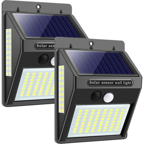Solarbetriebene Außenwandleuchte Mit Bewegungsmelder, 100 Leds, 1000 Lm, Schutzart Ip65, 1200-mah-lithium-ionen-akku, Silikon-abs, Für Garten, Balkon, Terrasse, Treppe, Wand, Sicherheitsbeleuchtung