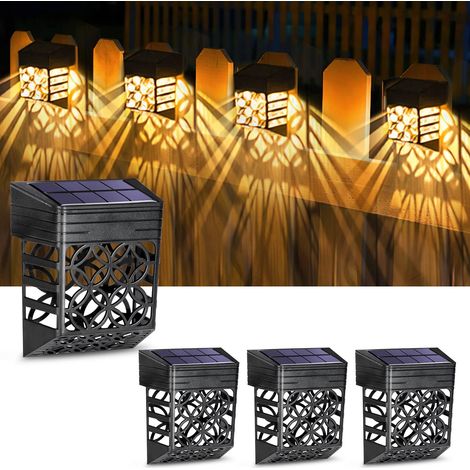 4 Stück Solar-gartenleuchten Für Den Außenbereich, Ip54 Wasserdicht, Warmweißes Led-muster, Geeignet Für Garten, Terrasse, Hof, Rasen Und Einfahrt
