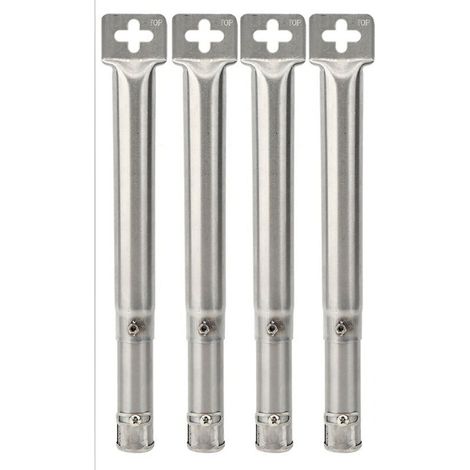 Universeller Edelstahlbrenner 31-44 Cm – 4-brenner-set Ø2,54 Cm, Kompatibel Mit Campingaz, Char-broil, Fireplus, Fire Mountain, Cosmogrill, Blooma, Alsek 400, Barbecook, Siesta 612